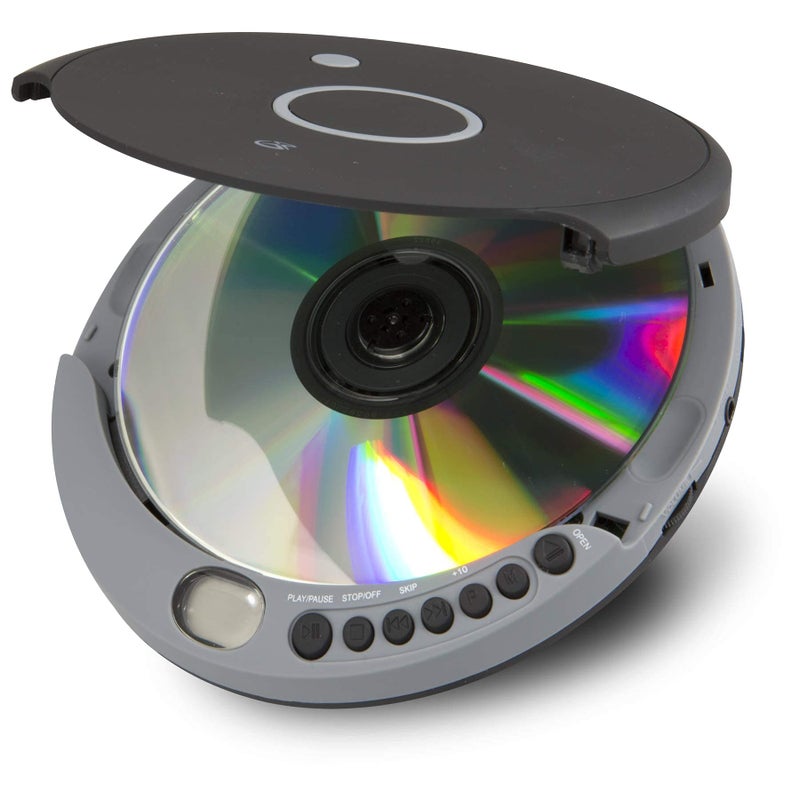 GPX Portable Personal CD Player and MP3 Player with Anti Skip Protection and Stereo Earbuds, Black Gray PC807BMP3U - Image 1